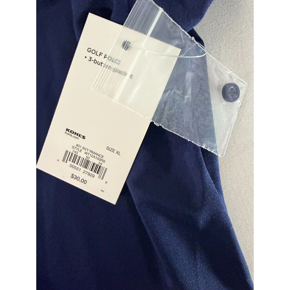 Tek Gear Womens XL Golf Polo Shirt Blue Short Sleeve Stretch NWT MSRP $30 - Picture 5 of 8